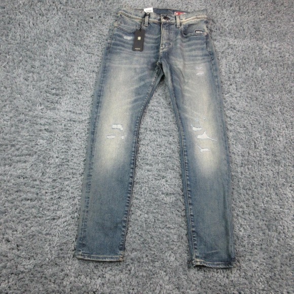 G-Star Raw Jeans Mens 30x32 Blue Revend FWD Skinny Stretch Distressed 31x30 NWT